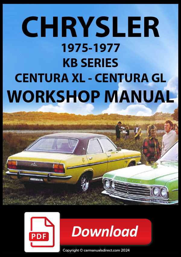 CHRYSLER 1975-1977 Centura XL and GL KB Series, Workshop Manual | PDF Download | carmanualsdirect