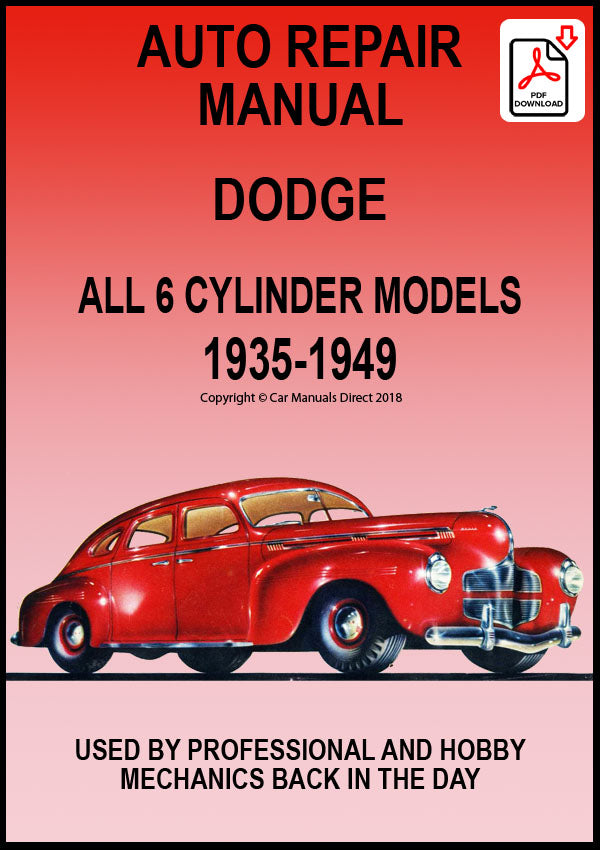 DODGE Six USA & Canada All Models 1935-1949 Workshop Manual | PDF Download | carmanualsdirect