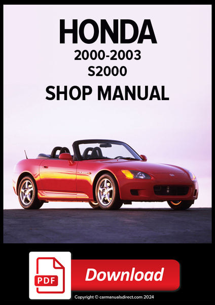 HONDA S2000 2000–2003 Workshop Manual PDF | AP1 2.0L DOHC Roadster