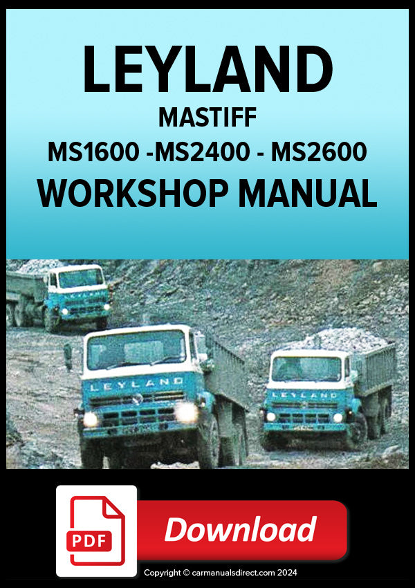 Leyland Mastiff MS1600 | MS2400 | MS2600 Factory Workshop Manual | PDF Download | carmanualsdirect