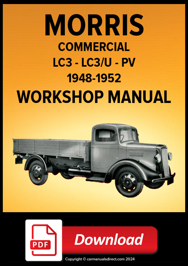 MORRIS Commercial LC3 - LC3/U - PV 1948-1952 Workshop Manual | PDF Download | carmanualsdirect
