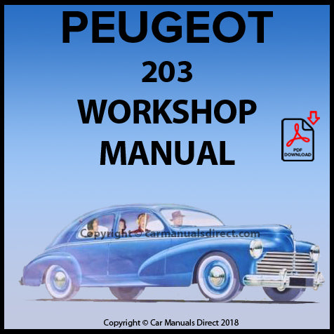 Peugeot 203 Workshop Manual PDF | 1948–1960 Models – Car Manuals Direct