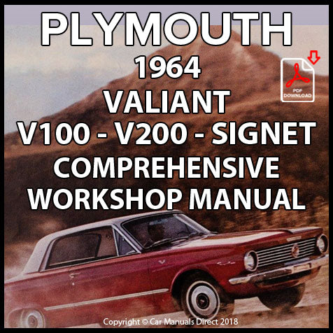 Plymouth Valiant 1964 Workshop Manual PDF | 170, 225 Slant-6 – Car