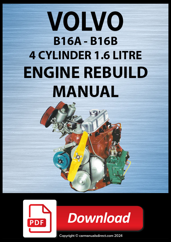 Volvo B16A and B16B Engine Rebuilb Manual | PDF Download | carmanualsdirect