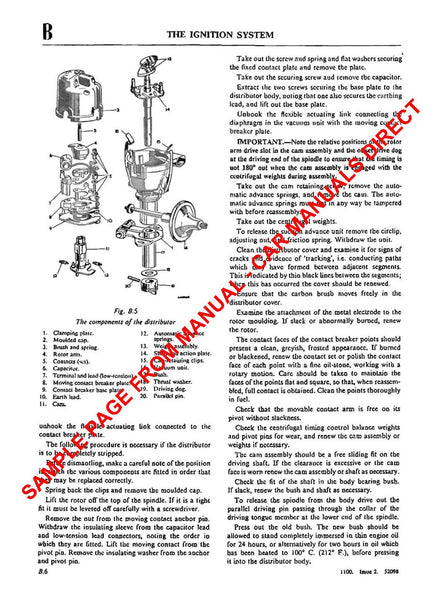 Austin 1100 & 1300 Mark 1 and Mark 2 Workshop Manual PDF Download