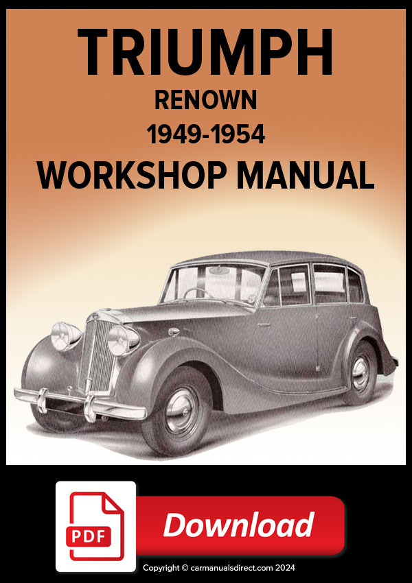 TRIUMPH Renown 1946-1954 Factory Workshop Manual | PDF Download | carmanualsdirect