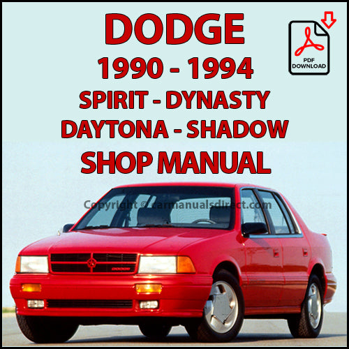 DODGE Spirit 1990-1994 Workshop Manual | PDF Download – Car