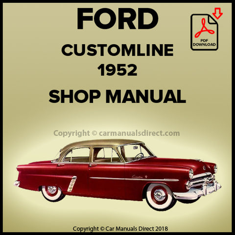FORD Customline 1952 V8 Comprehensive Workshop Manual | PDF Download | carmanualsdirect