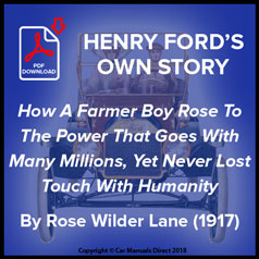 Henry Ford's Own Story By Rose Wilder Lane | PDF Download