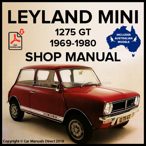 LEYLAND MINI 1969-1980 Workshop Manual PDF Download | 1275 GT