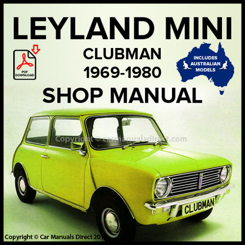 LEYLAND MINI Clubman 1969-1980 Factory Workshop Manual | PDF Download | carmanualsdirect
