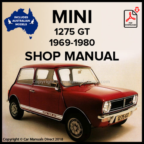 MINI - 1275 GT - 1969-1980 - Comprehensive Factory Workshop Manual - PDF Download | carmanualsdirect