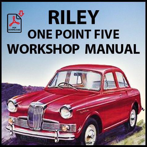 RILEY One Point Five Factory Workshop Manual | carmanualsdirect 