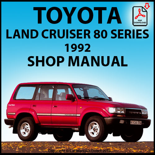 Toyota Land Cruiser FJ80 Series - HZJ80 Series - HDJ80 Series | RJ70 | RJ73 | RJ77 Series | LJ70 | LJ72 | LJ73 | LJ77 | LJ79 Series | FZJ7O | FZJ73 | FZJ75 Series | PZJ70 | PZJ73 | PZJ75 Series | HZJ7O | HZJ73 | HZJ75 Series 1992 Factory Workshop Manual | PDF Download | carmanualsdirect