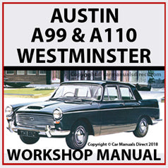 Austin Westminster - A99 Mark 1 - A110 Mark 1 - A110 Mark 2 - 1959-1969 - Factory Workshop Manual | carmanualsdirect