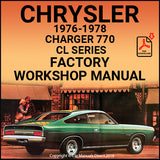 CHRYSLER 1976-78 Charger 770 CL Series Factory Workshop Manual | carmanualsdirect