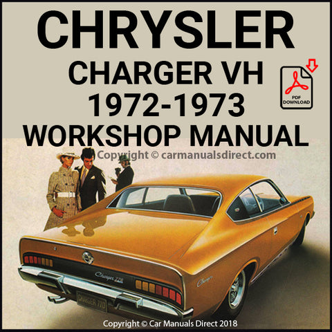 CHRYSLER 1972-1973 CHARGER VH and Charger 770 VH, E37, E38, E48, E49 and E55 Series Workshop Manual | carmanualsdirect