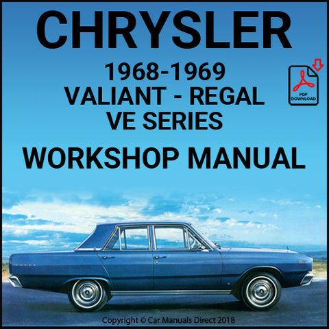CHRYSLER 1967-1969 Valiant & Regal VE Series Workshop Manual | carmanualsdirect