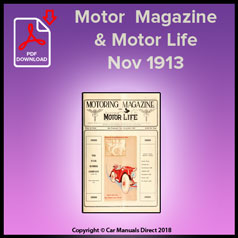 Motor Magazine & Motor Life November 1913 Volume V Number 5