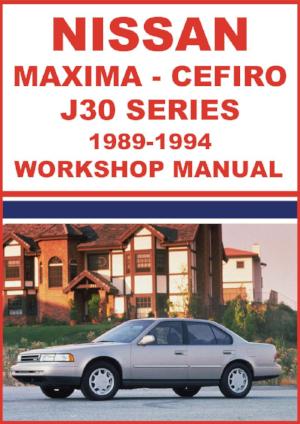 Nissan Maxima & Cefiro J30 Workshop Manual PDF Download – Car
