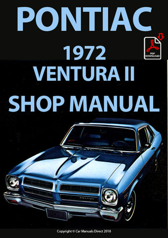 PONTIAC 1972 Ventura II Sedan - Hatchback - Sprint Factory Workshop Manual | PDF Download  | carmanualsdirect