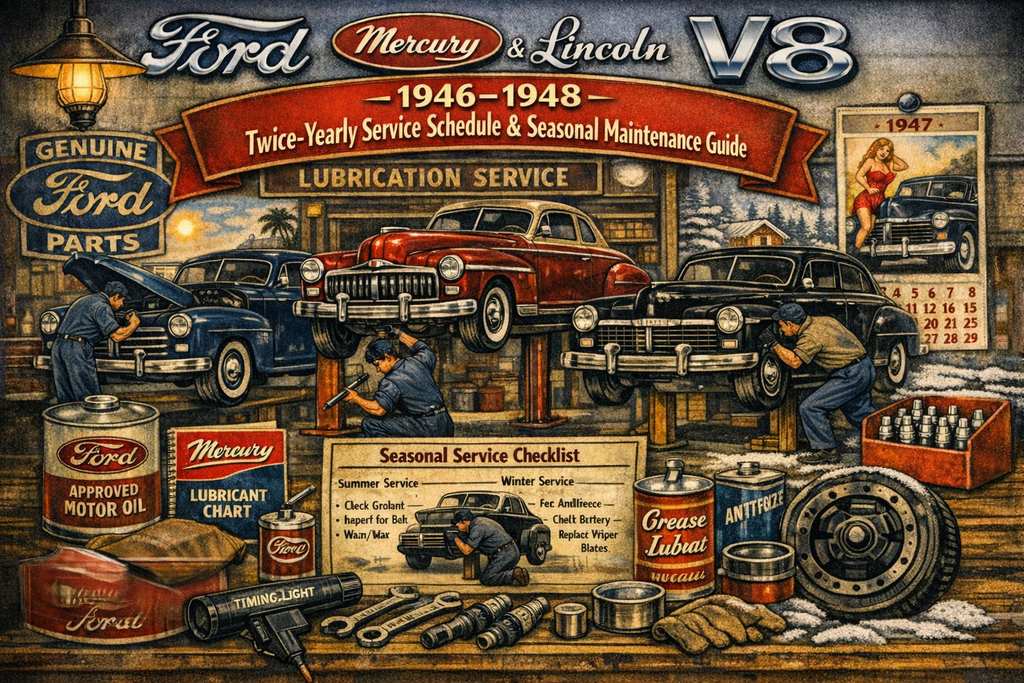 Ford, Mercury and Lincoln V8 1946–1948 Twice-Yearly Service Schedule & Seasonal Maintenance Guide
