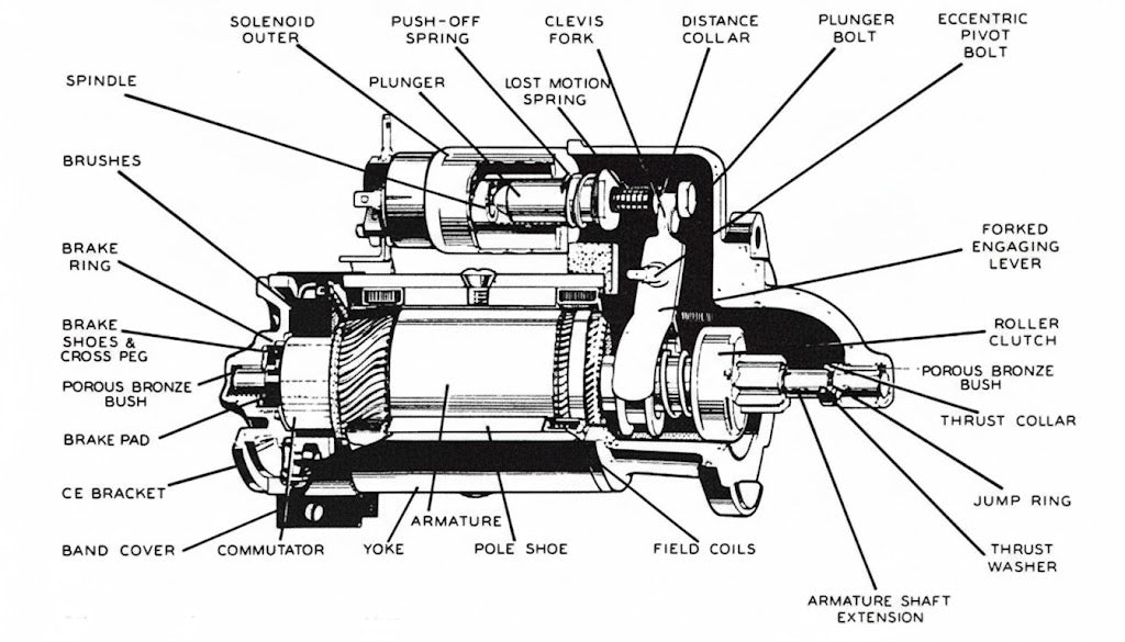Ford Falcon XK 1960-1962 Lucas Starter Motor Description and Operation Guide