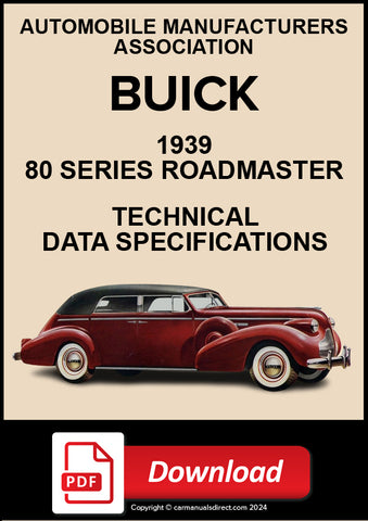 Buick 1939 70 Series Roadmaster Technical Specification Data | PDF Download
