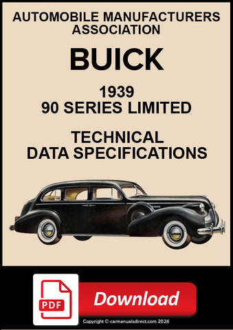 Buick 1939 90 Series Limited Technical Specification Data | PDF Download