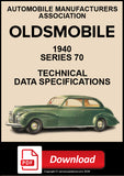 Oldsmobile 1940 Series 70 Technical Specification Data | PDF Download