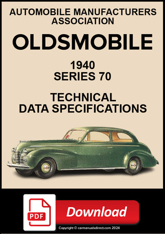 Oldsmobile 1940 Series 70 Technical Specification Data | PDF Download