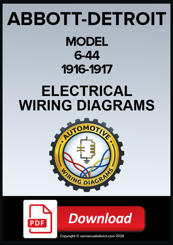 Abbott-Detroit Electrical Wiring Diagram Model 6-44 1916-1917 | PDF Download