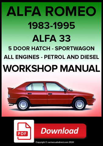 Alfa Romeo 33 | 33 Sport Wagon | Sport Wagon 4x4 | Factory Workshop Manual | PDF Download | carmanualsdirect