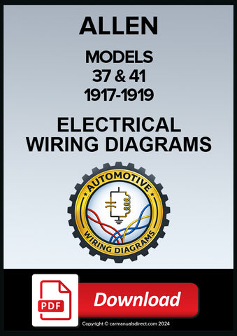 Allen Electrical Wiring Diagram Models 37 & 41 1917-1919 | PDF Download