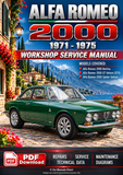 Alfa Romeo 2000 Berlina, GTV and Spider 1971-1975 Workshop/Service Manual | PDF Download 