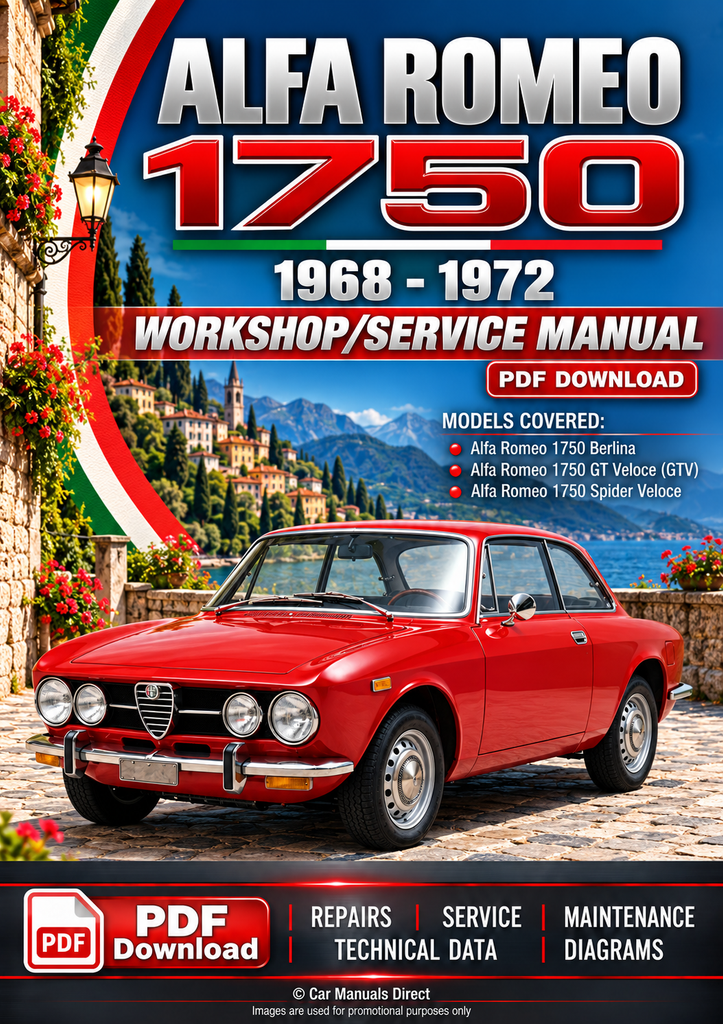 Alfa Romeo 1750 Berlina, GTV, Spider 1968-1972 Workshop/Service Manual | PDF Download