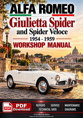 Alfa Romeo Giulietta Spider and Spider Veloce 1954-1959 Workshop Manual | PDF Download