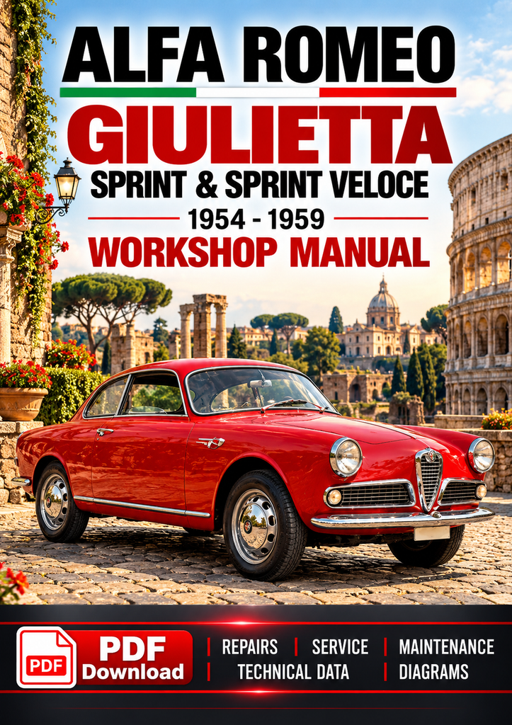 Alfa Romeo Giulietta Sprint and Sprint Veloce 1954-1959 Workshop Manual | PDF Download