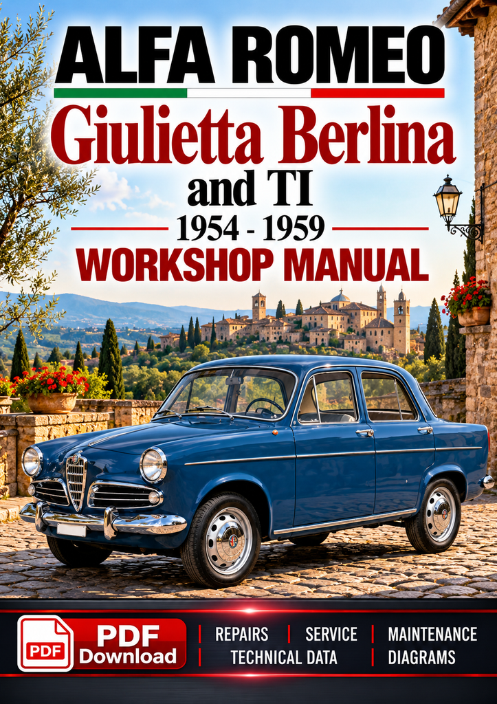 Alfa Romeo Giulietta Berlina and TI 1954-1959 Workshop Manual | PDF Download