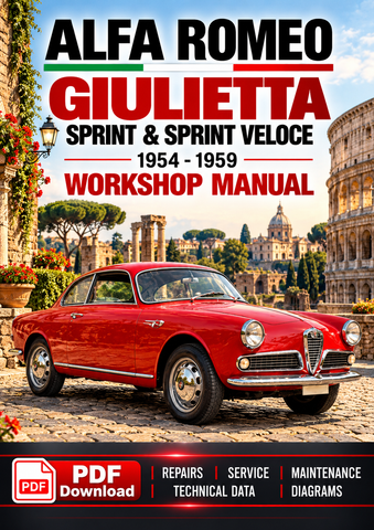 Alfa Romeo Giulietta Sprint and Sprint Veloce 1954-1959 Workshop Manual | PDF Download