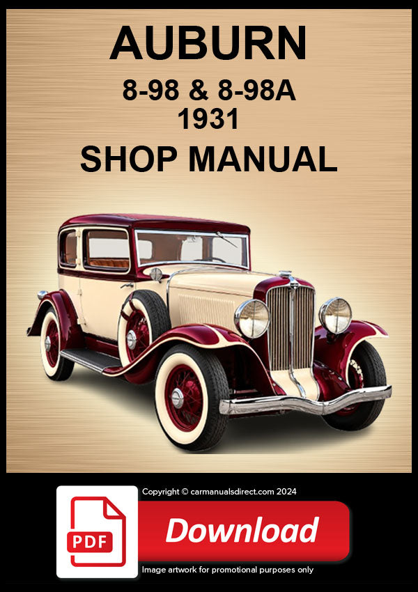 AUBURN 8-98 & 8-98A 1931 Shop Manual | PDF Download