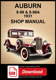 AUBURN 8-98 & 8-98A 1931 Shop Manual | PDF Download