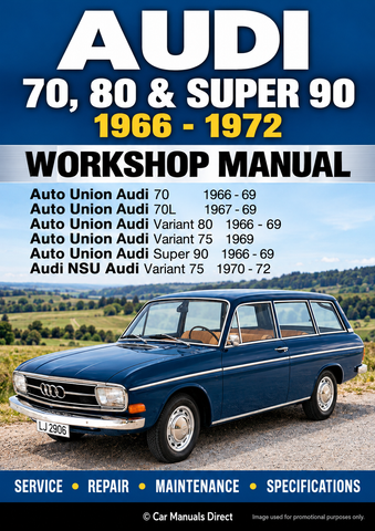Audi 70, 75, 80 & Super 90 1966–1972 Workshop Manual | PDF Download