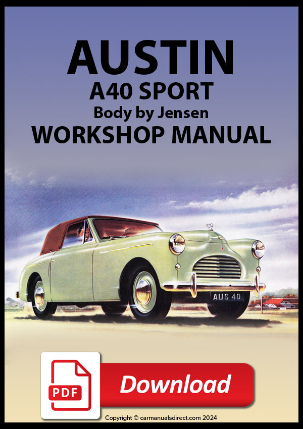 AUSTIN A40 Sport | 1952-1954 | Workshop Service Manual | PDF Download | carmanualsdirect