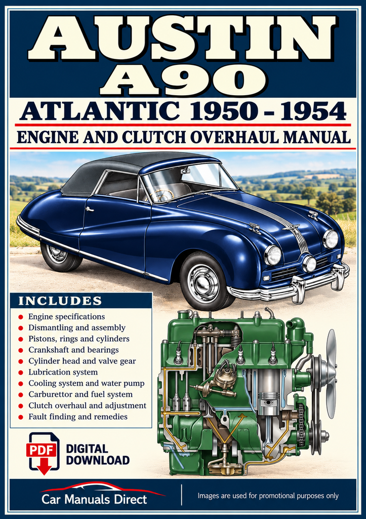 AUSTIN A90 Atlantic 1950-54 Engine & Clutch Overhaul Manual | PDF Download