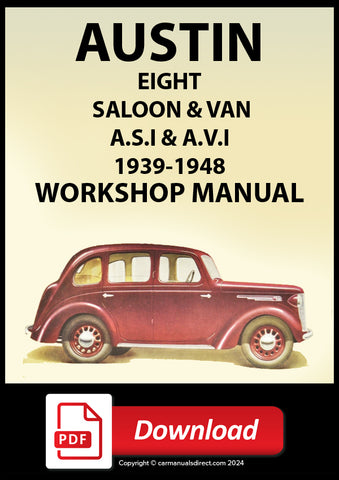 Austin Eight Saloon & Van Workshop Manual 1939-1948 PDF
