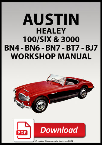 AUSTIN Healey 100-Six and 3000 Mark 1 and 2 | BN4 Series | BN6 Series | BN7 Series | Workshop Service Manual | PDF Download | carmanualsdirect