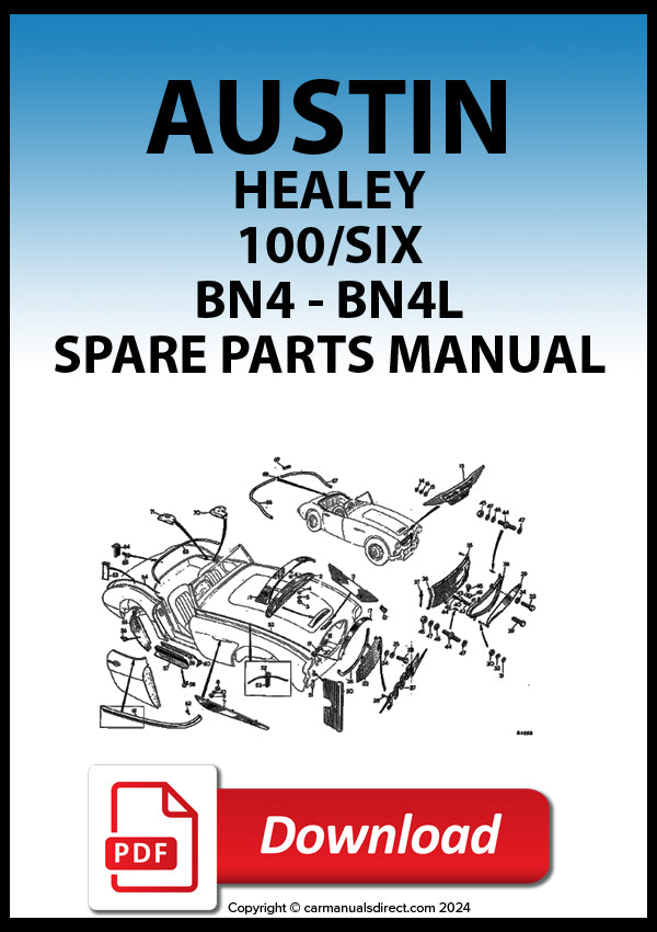 Austin Healey 100/Six BN4 and BN4L  Spare Parts Manual | PDF Download | carmanualsdirect 