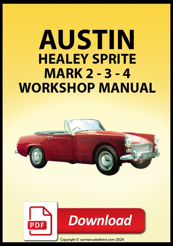 AUSTIN Healey Sprite Mark 2, Mark 3, Mark 4 1961-1971  Workshop Service Manual | PDF Download | carmanualsdirect