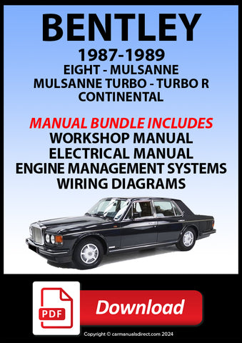 Bentley 1987-1989 Eight, Mulsanne, Mulsanne Turbo, Turbo R, Continental Workshop, Electrical and Engine Management Manuals | PDF Download | carmanualsirect